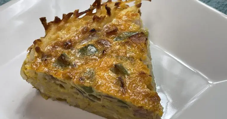 Hashbrown Crusted Quiche Recipe