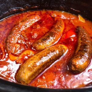 Crockpot Italian Sausages and Peppers – Catherine's Plates