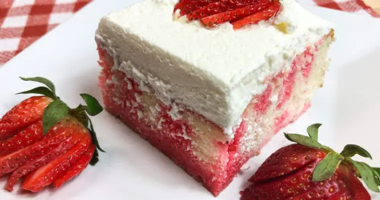 Strawberry Shortcake Poke Cake