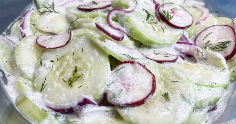 Creamy Cucumber & Radish Salad