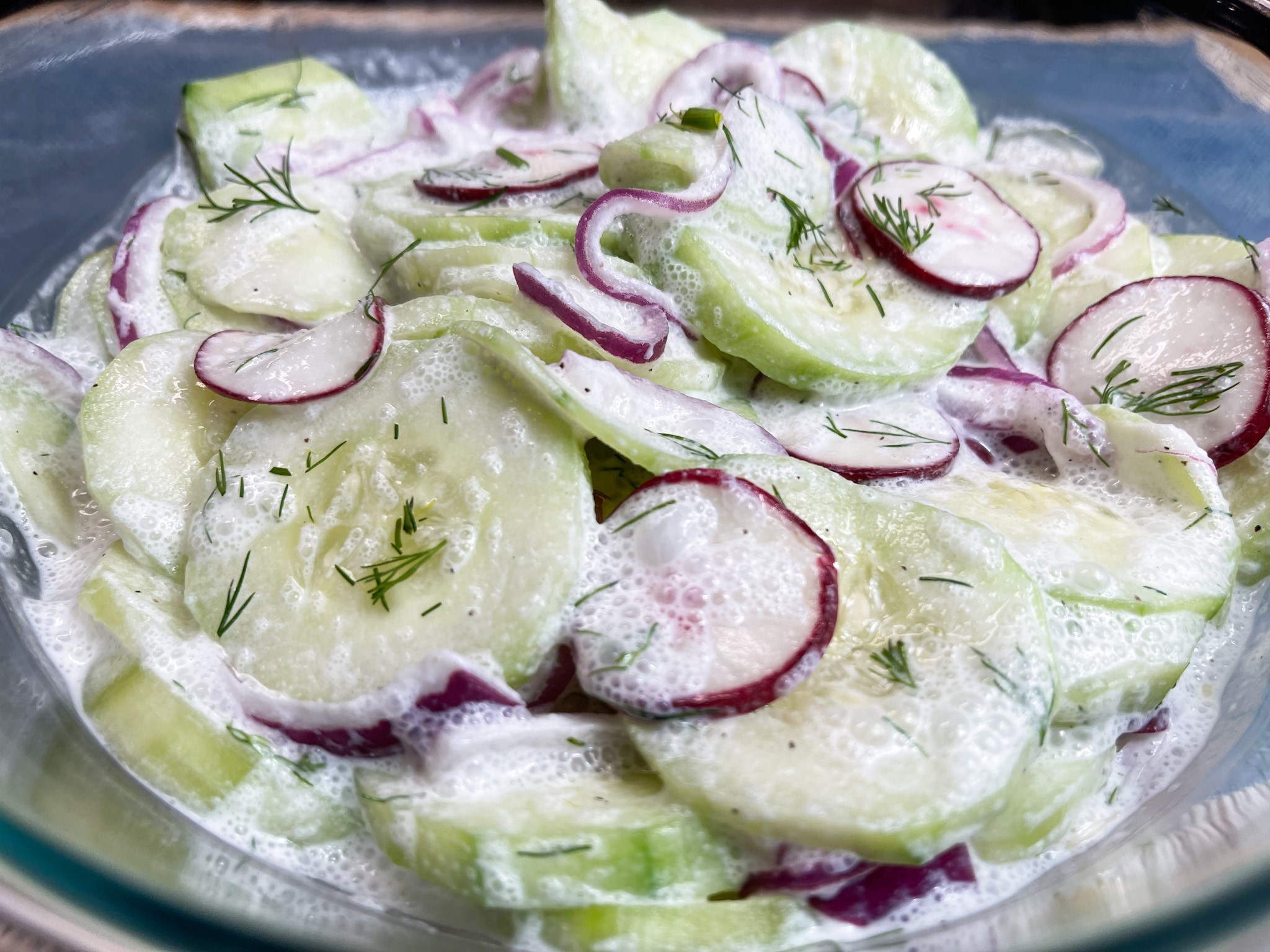 Creamy Cucumber Radish Salad Recipe