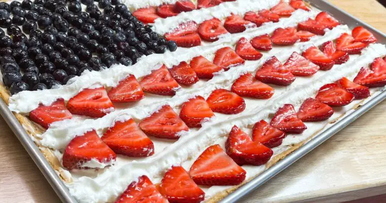 Flag Fruit Cookie Pizza