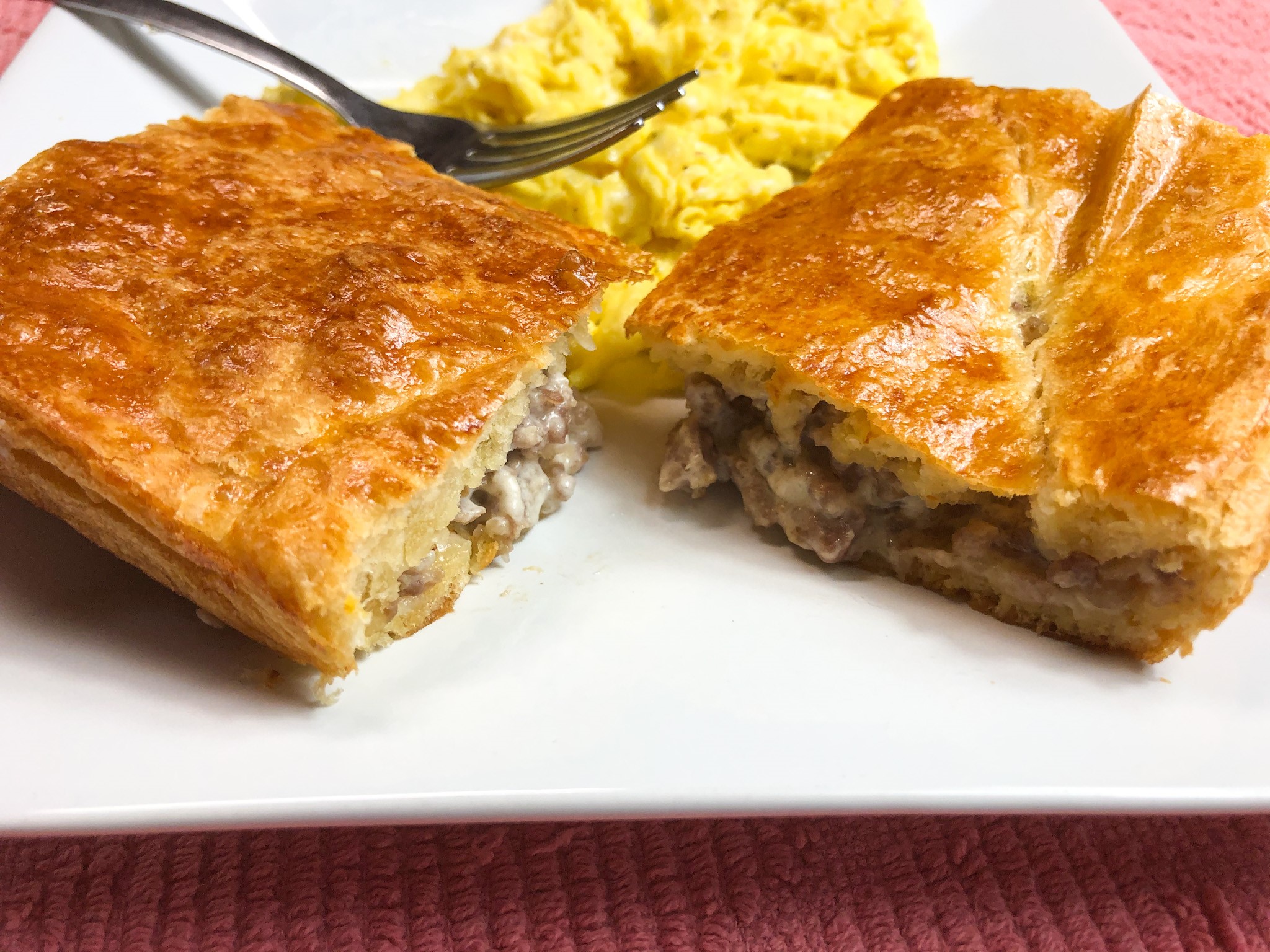 Sausage & Cheese Crescent Squares (3 Ingredients) - Grits and Gouda