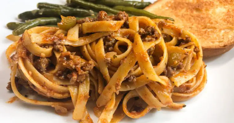 One Skillet Spaghetti & Meat Sauce