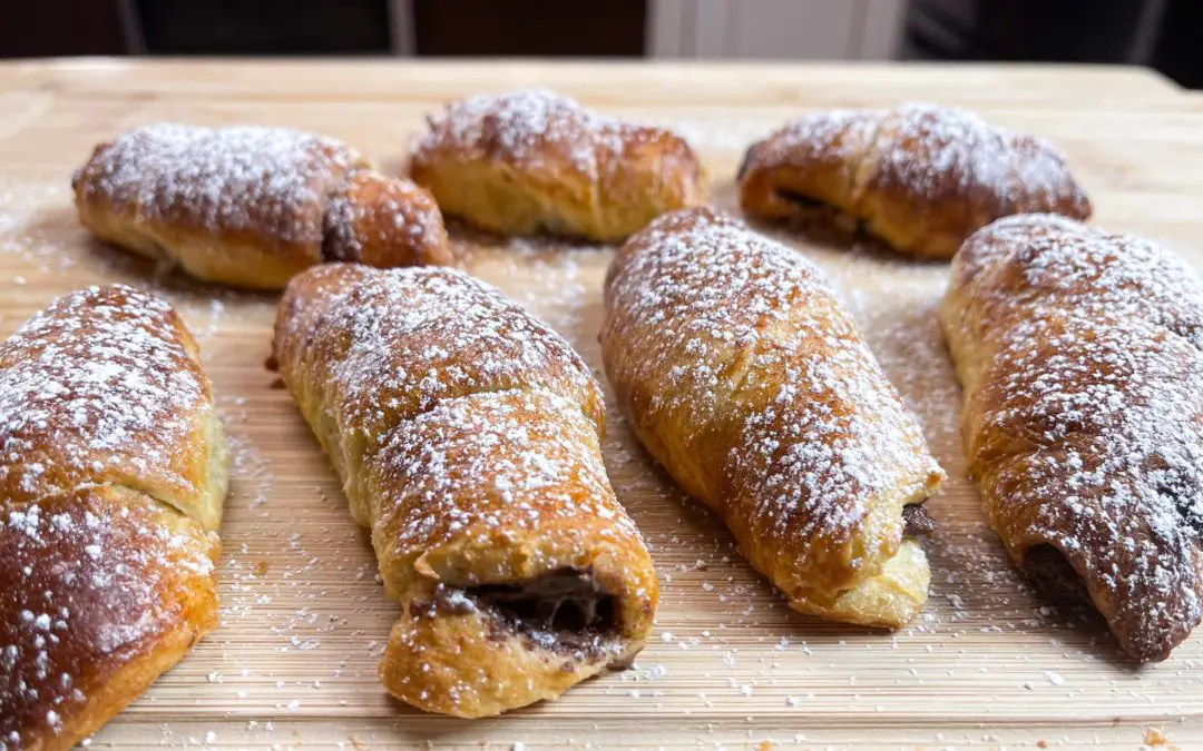 Air Fryer Chocolate & Nutella Crescent Rolls