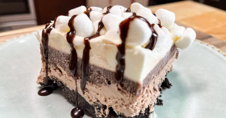 Hot Chocolate Dessert Lasagna