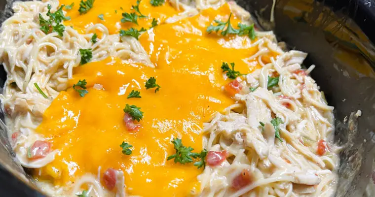 Crockpot Chicken Spaghetti