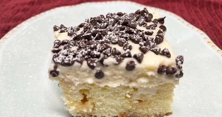 Cannoli Poke Cake