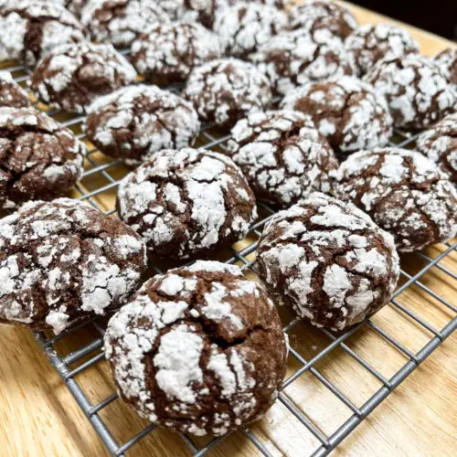 Coffee & Chocolate Crinkle Cookies – Catherine's Plates