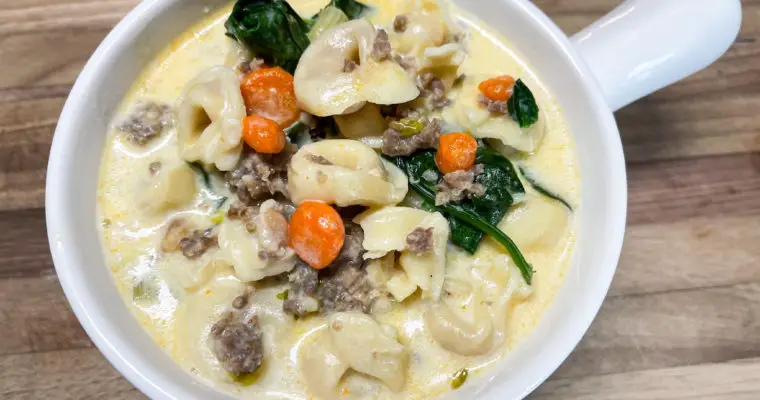 Creamy Tortellini & Sausage Soup