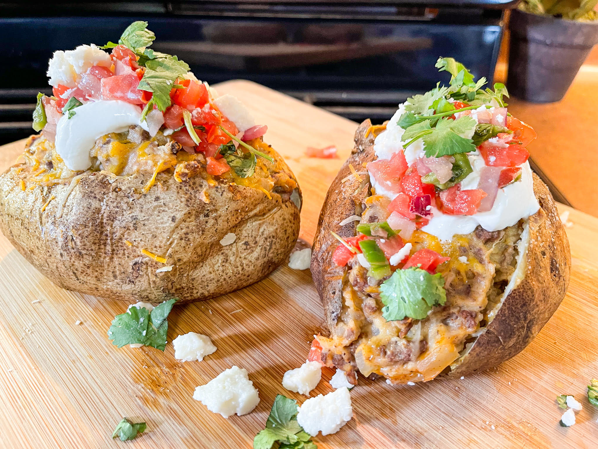 Taco Stuffed Baked Potatoes – Catherine's Plates