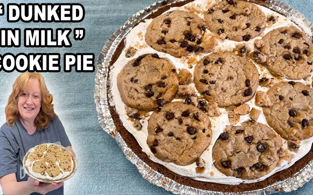 Cookies Dunked In Milk Pie