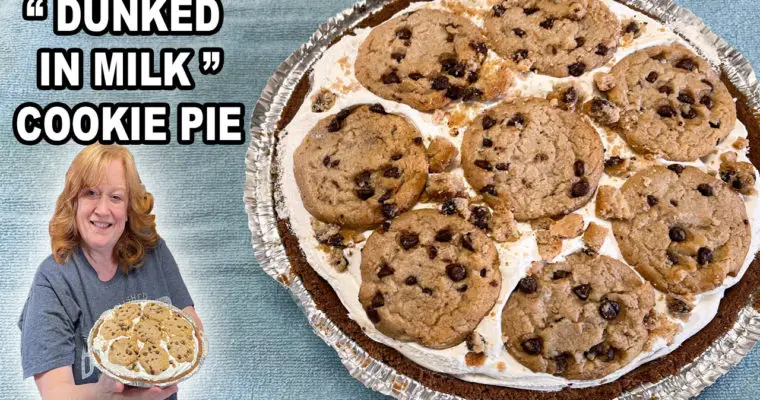 Cookies Dunked In Milk Pie