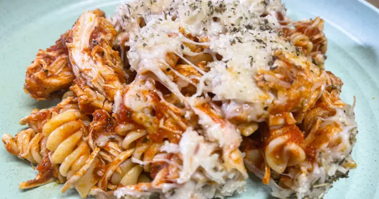 Crockpot Chicken Parmesan Chicken with Pasta