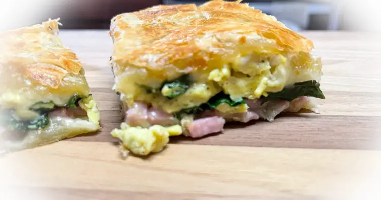 Ham & Cheese Puff Scramble