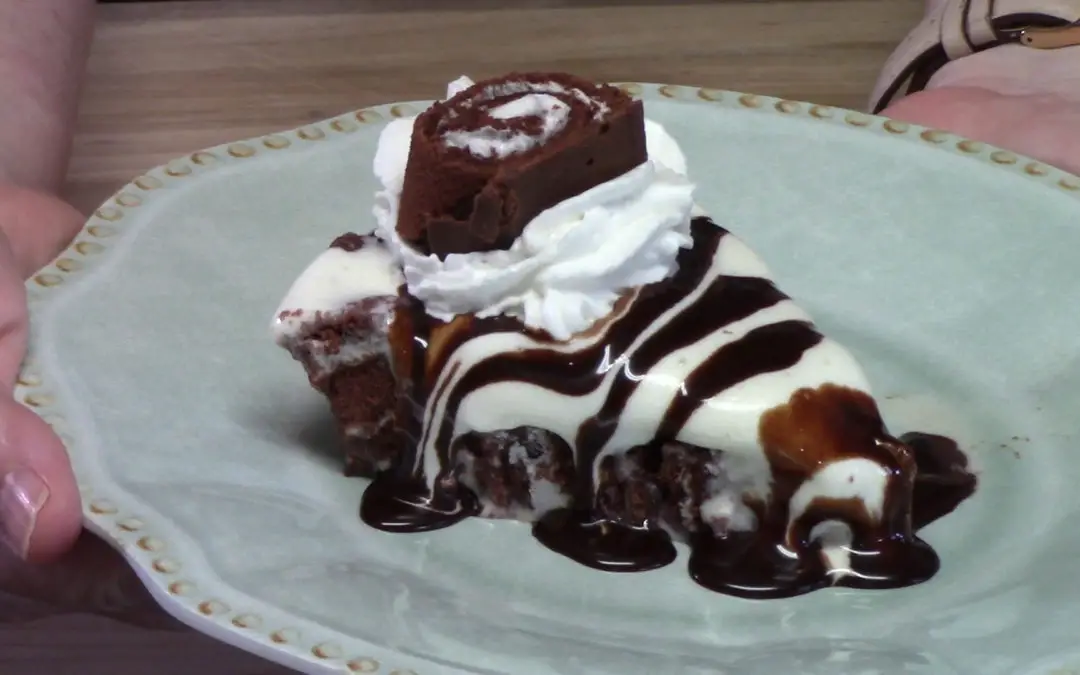 Swiss Roll Ice Cream Cake