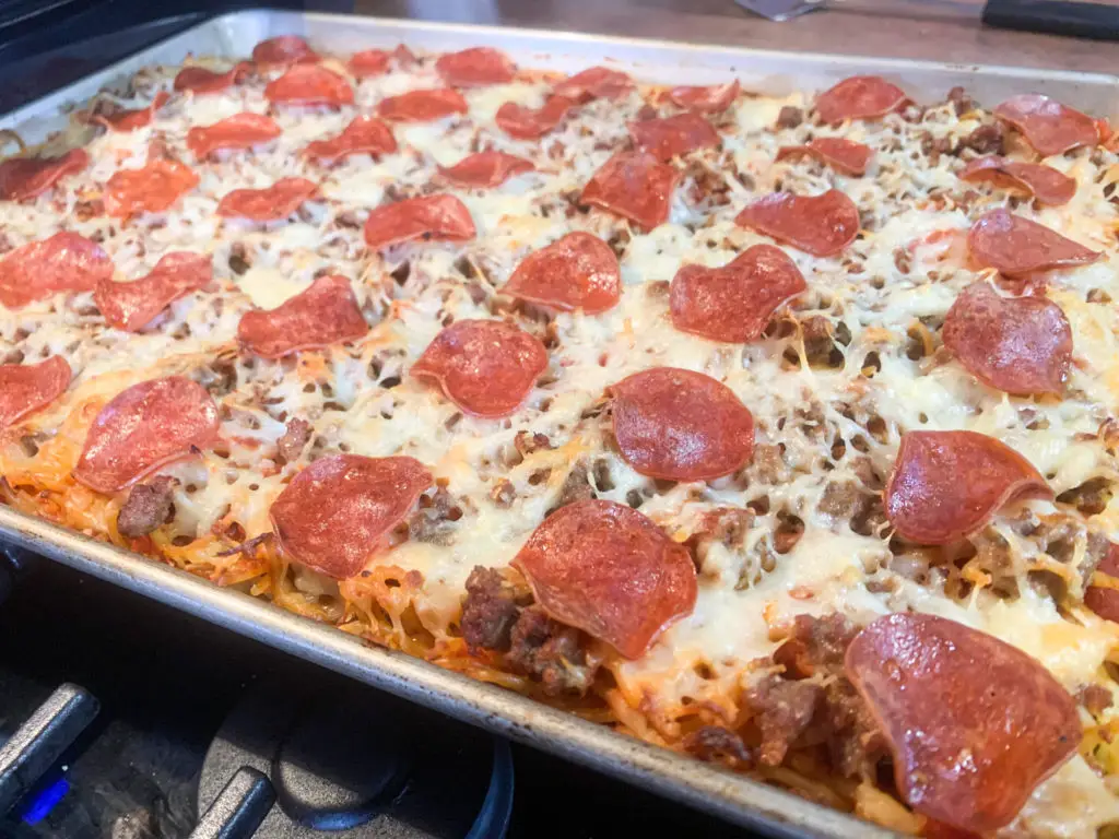 Spaghetti Pizza Casserole – Catherine's Plates