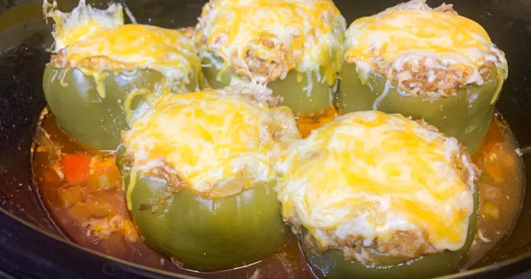 Crockpot Mexican Stuffed Bell Peppers