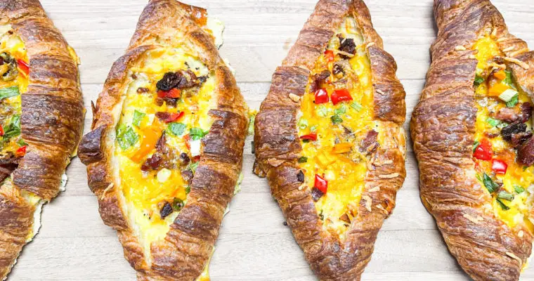 Croissant Omelet Boats
