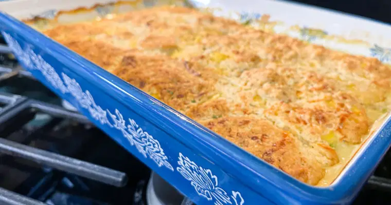 Canned Chicken Cobbler Casserole