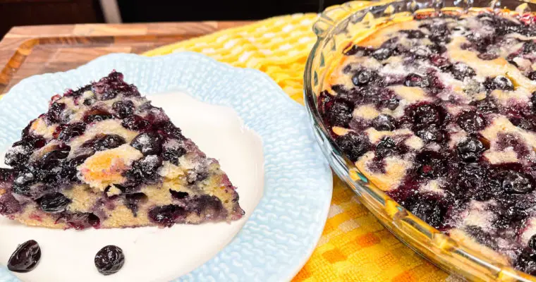 Blueberry Crustless Pie