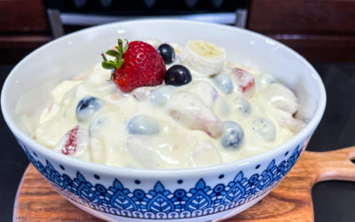 Red, White & Blue Banana Pudding Salad