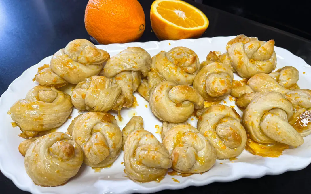 Orange Knots, The Easiest Orange Sweet Roll Knockoff Recipe