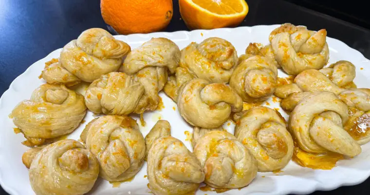 Orange Knots, The Easiest Orange Sweet Roll Knockoff Recipe