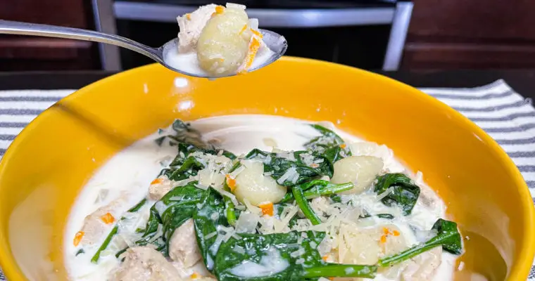 Slow Cooker Chicken & Gnocchi Soup