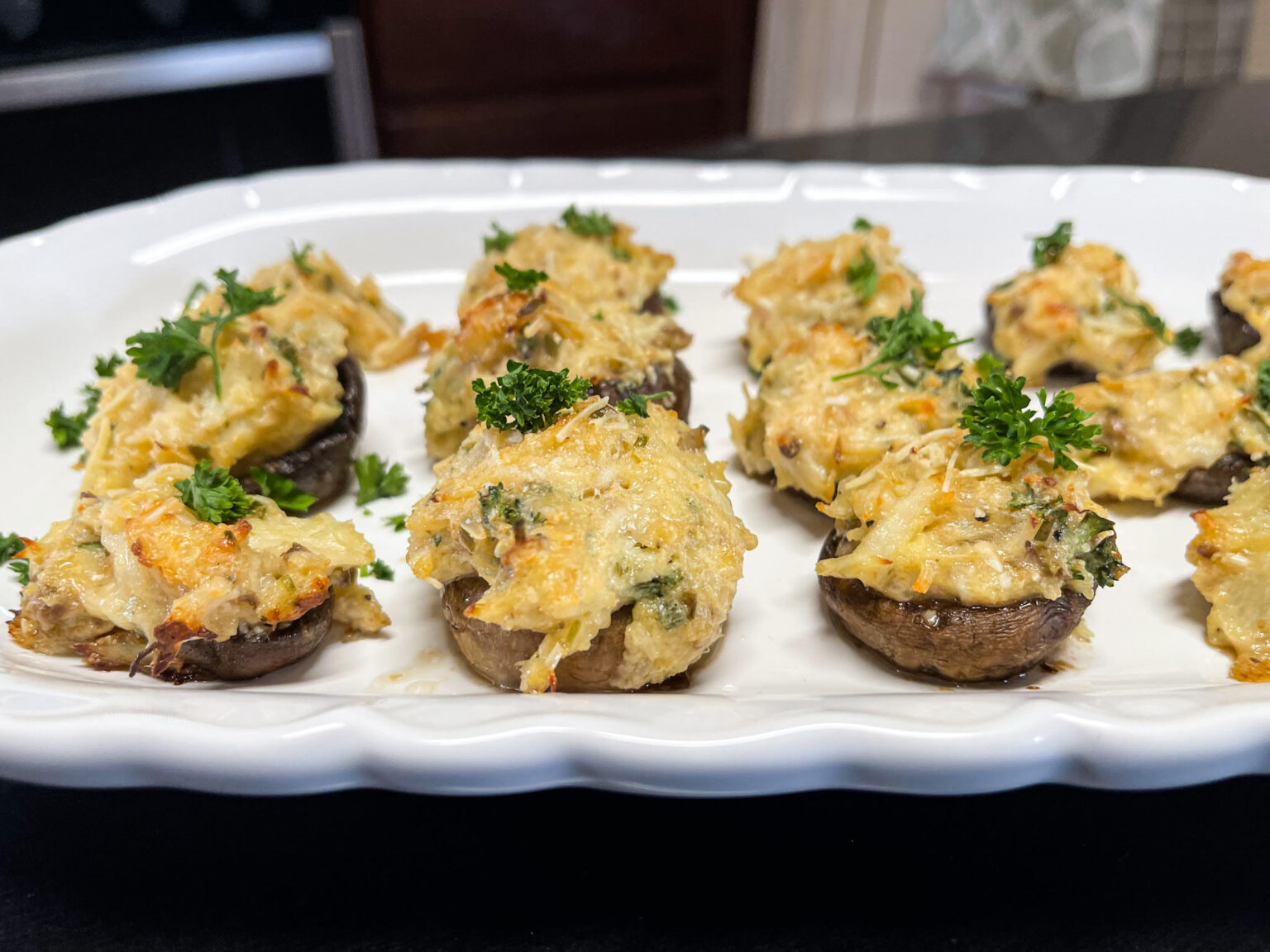 Crab Stuffed Mushrooms Appetizer Catherine's Plates