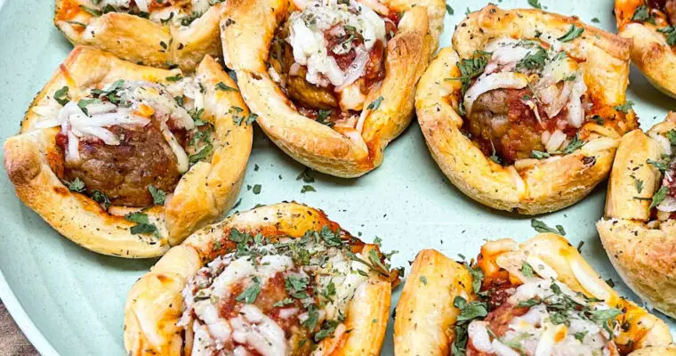 Cheesy Italian Meatball Bites Appetizer