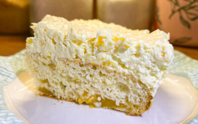 Peach Cake with Pineapple Surprise
