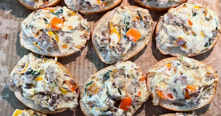 Sausage Crostini Appetizer