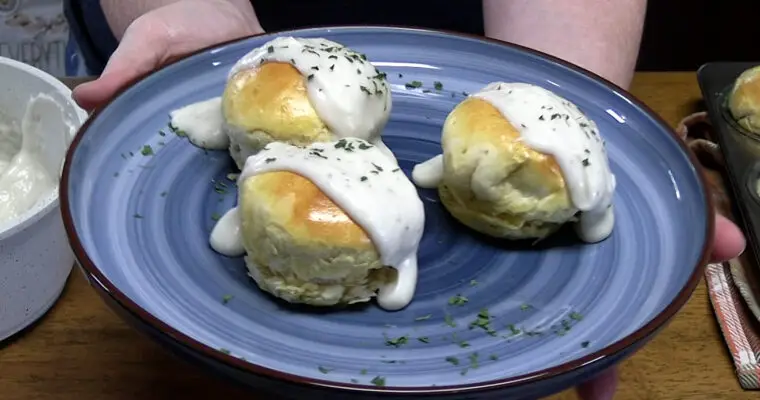 So Easy Breakfast Bombs Smothered in Gravy