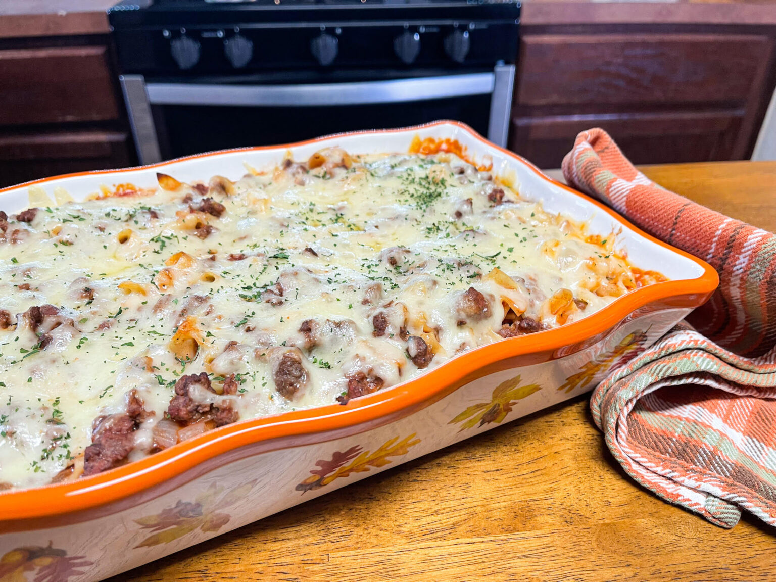 Sauerkraut, Ground Beef & Noodle Casserole Catherine's Plates