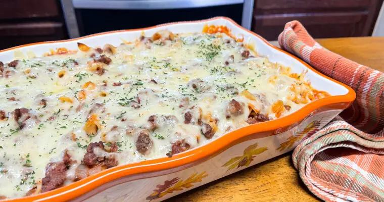 Sauerkraut, Ground Beef & Noodle Casserole