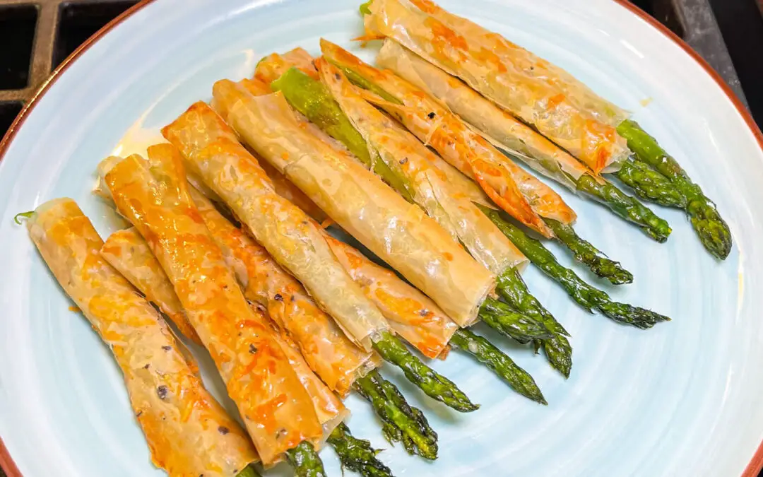 Phyllo Wrapped Asparagus Fingers