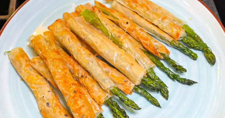 Phyllo Wrapped Asparagus Fingers