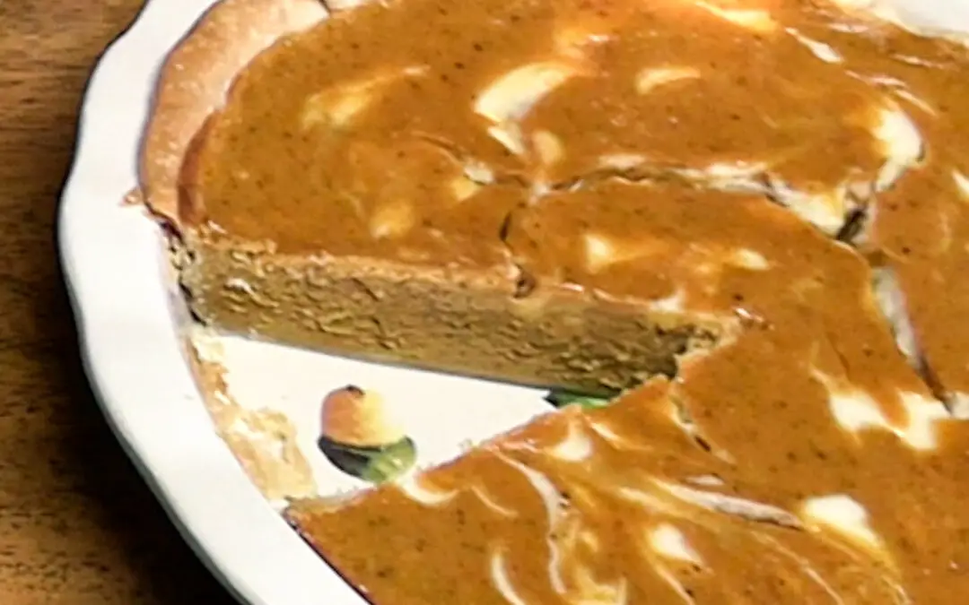 Pumpkin Cream Cheese Swirl Pie