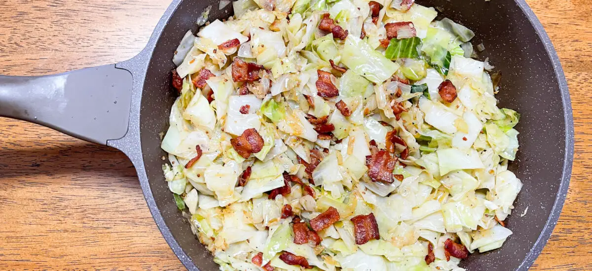 Fried Cabbage with Bacon & Onion