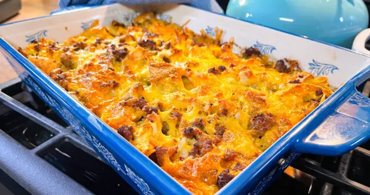 Sausage, Egg, & Cheese McMuffin Casserole (McDonald’s Copycat)