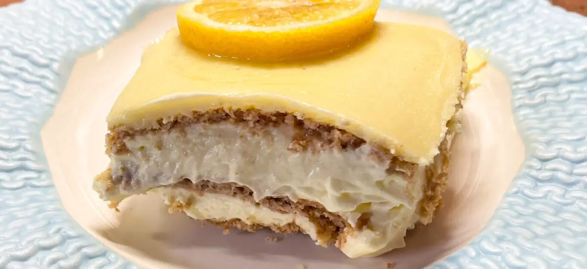 No Bake Lemon Eclair Cake