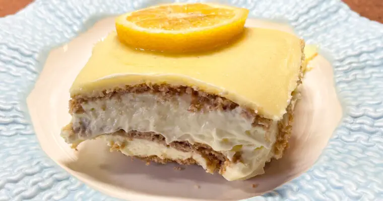 No Bake Lemon Eclair Cake