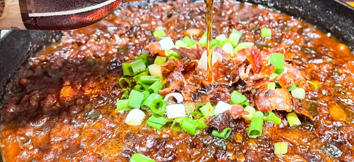 Root Beer Baked Beans with Ground Beef