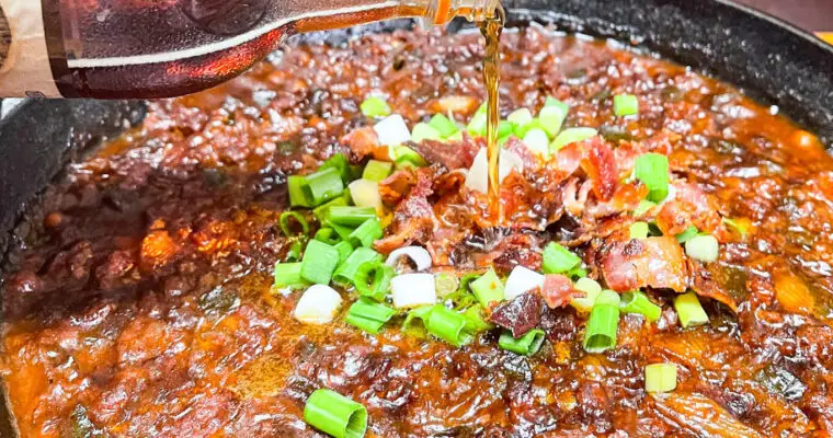 Root Beer Baked Beans with Ground Beef