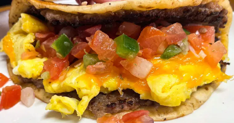 Breakfast Smashed Tacos