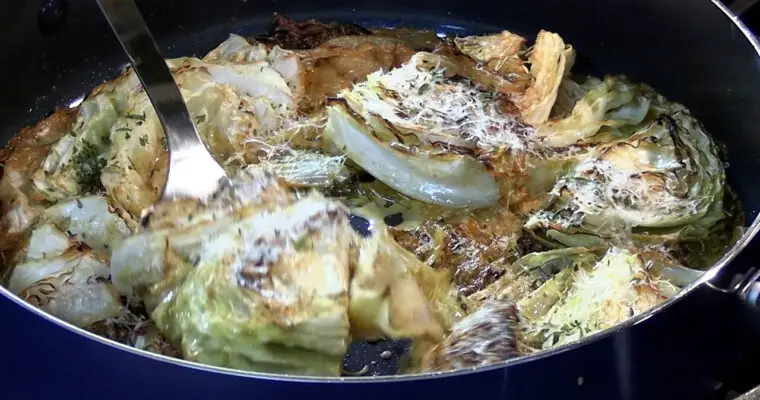 Garlic Parmesan Melting Cabbage