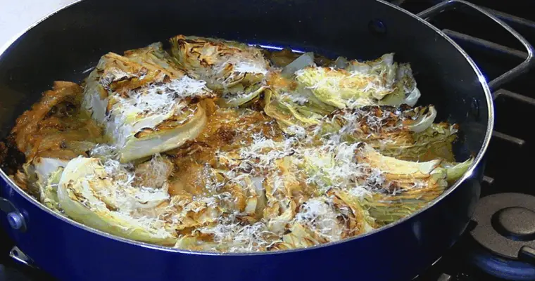Garlic Parmesan Melting Cabbage