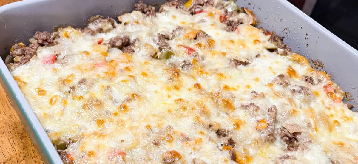 Philly Cheesesteak Casserole – Low Carb