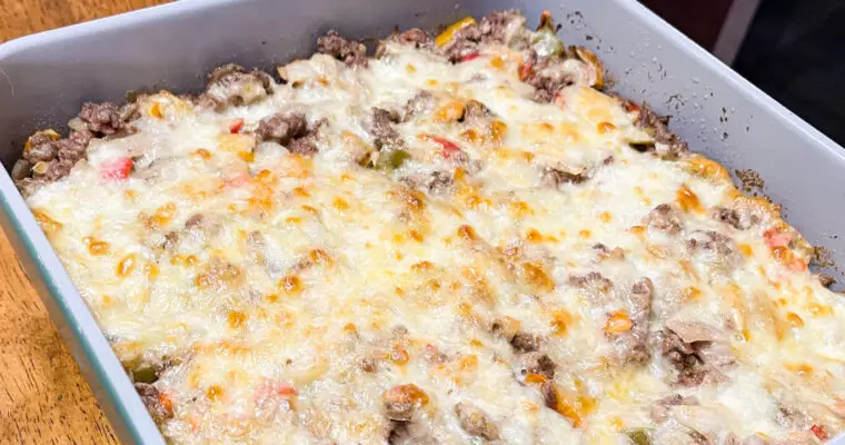 Philly Cheesesteak Casserole – Low Carb